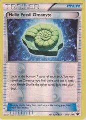 Helix Fossil Omanyte - 102/124 - Uncommon - Reverse Holo